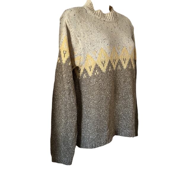 St. John’s Bay Multicolor Pullover Sweater Woman Size Medium Mock Turtleneck - Picture 2 of 7
